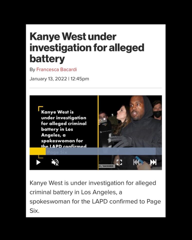 Read more about the article Kanye West under investigation for alleged battery
