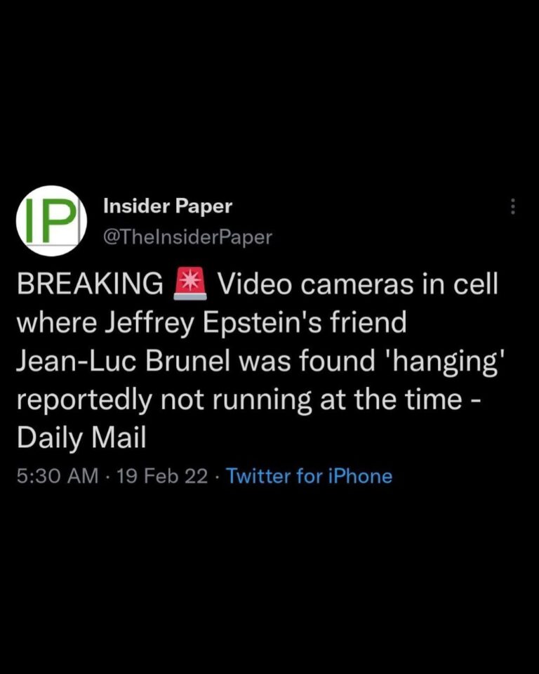Read more about the article BREAKING Video cameras in cell where Jeffrey Epstein’s friend Jean-Luc Brunel was found ‘hanging’ reportedly not running at the time – Daily Mail