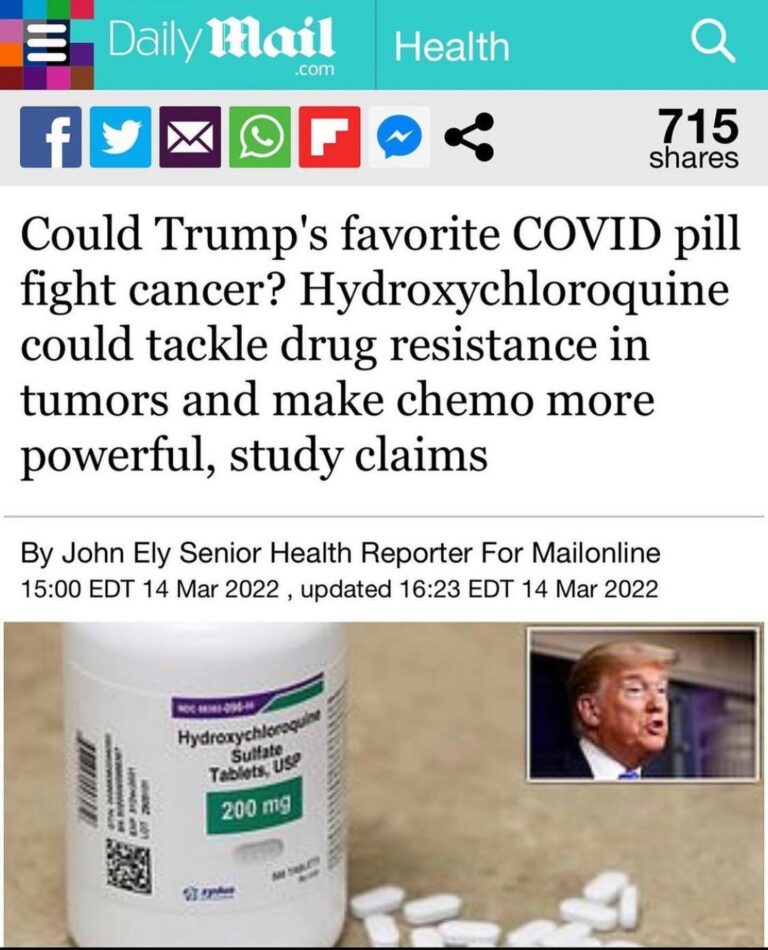 Read more about the article Could Trump’s favorite COVID pill fight cancer? Hydroxychloroquine could tackle drug resistance in tumors and make chemo more powerful, study claims