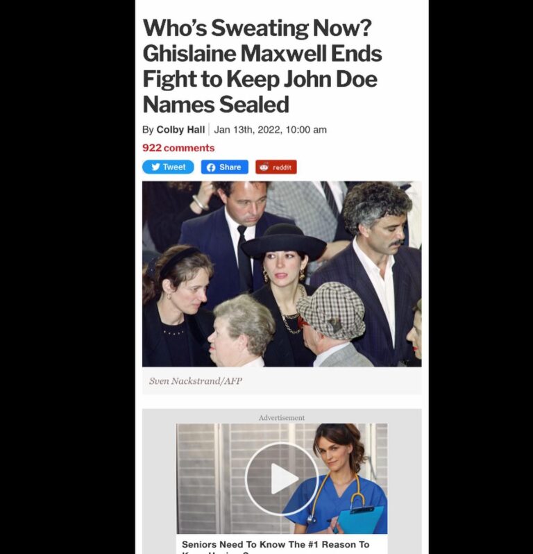 Read more about the article Who’s Sweating Now? Ghislaine Maxwell Ends Fight to Keep John Doe Names Sealed