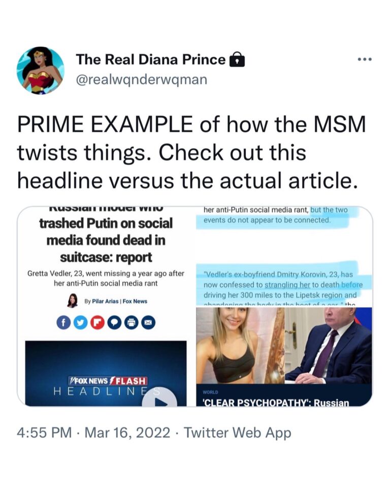Read more about the article PRIME EXAMPLE of how the MSM twists things. Check out this headline versus the actual article.