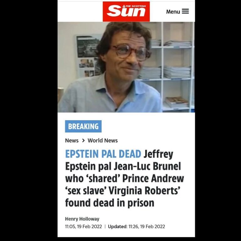 Read more about the article EPSTEIN PAL DEAD Jeffrey Epstein pal Jean-Luc Brunel who ‘shared’ Prince Andrew ‘sex slave’ Virginia Roberts’ found dead in prison
