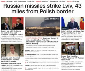 Read more about the article Russian missiles strike Lviv, 43 miles from Polish border, March 18, 2022 propaganda