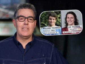 Read more about the article Adam Carolla Shares Meme Highlighting Lia Thomas’ Mediocrity in Men’s Swimming