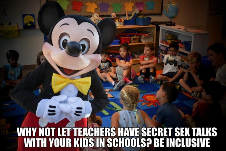 Read more about the article Disney philosophy – WHY NOT LET TEACHERS HAVE SECRET SEX TALKS WITH YOUR KIDS IN SCHOOLS? BE INCLUSIVE