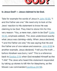 Read more about the article More on Jesus being God for the non believers dig deeper he never claimed to be