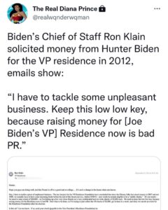 Read more about the article Biden’s Chief of Staff Ron Klain solicited money from Hunter Biden for the VP residence in 2012, emails show: “l have to tackle some unpleasant business. Keep this low low key, because raising money for [Joe Biden’s VP] Residence now is bad
