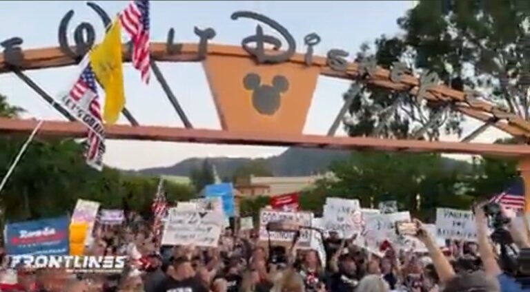Read more about the article “Boycott Disney!” – Protesters Gather in Front of Disney HQ in Burbank, California (VIDEO)