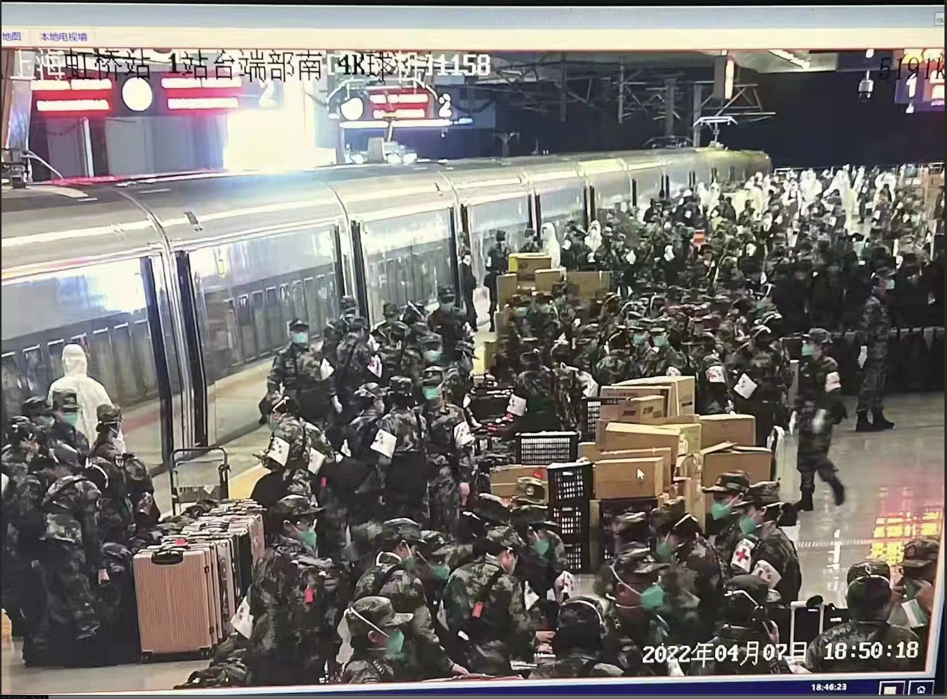 You are currently viewing Troops Gathered at the Shanghai Hongqiao Station as the City would be under Imminent Full Military Management – GNEWS