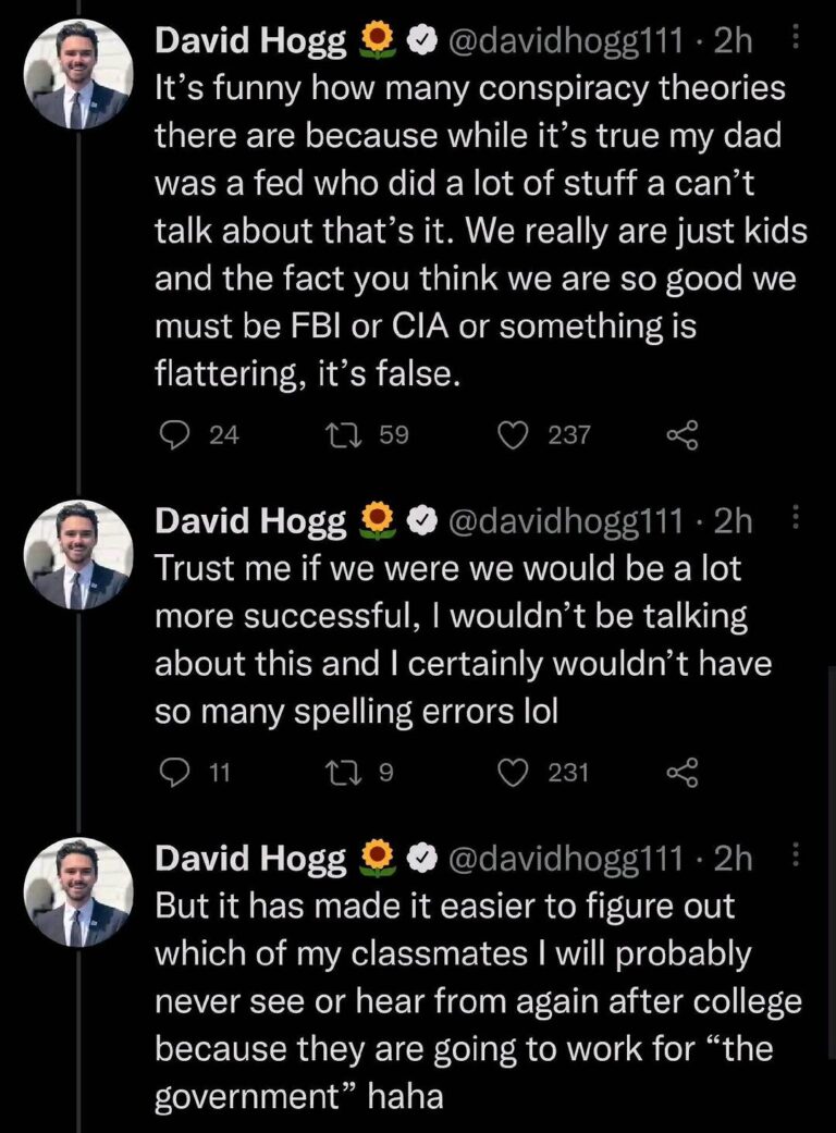 Read more about the article It’s funny how many conspiracy theories there are because while it’s true my dad was a fed who did a lot of stuff a can’t talk about that’s it. We really are just kids and the fact you think we are so good we must be FBI or CIA or something is flattering, it’s false.