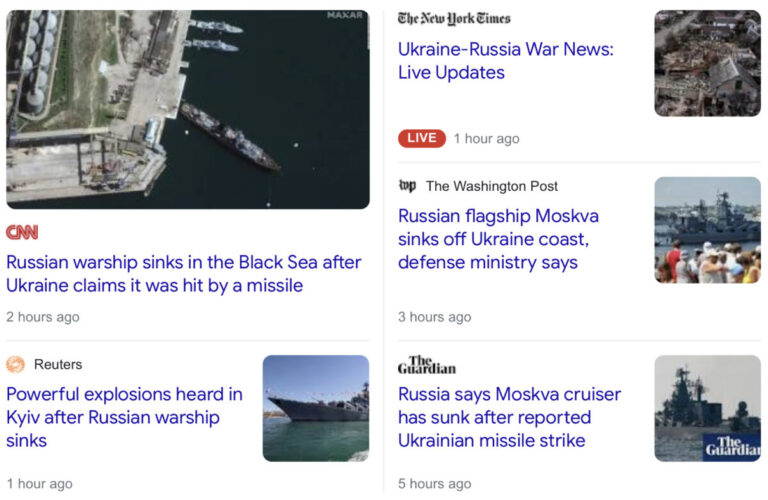 Read more about the article Russian warship sinks, April 14, 2022 news, the anniversary of the Titanic sinking in 1912
