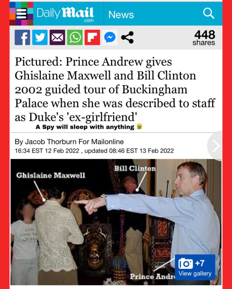 Read more about the article A Spy will sleep with anything – Pictured: Prince Andrew gives Ghislaine Maxwell and Bill Clinton 2002 guided tour of Buckingham Palace when she was described to staff as Duke’s ‘ex-girlfriend’