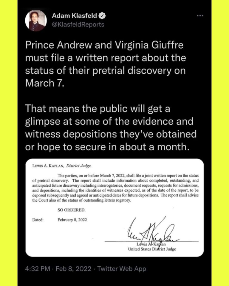 Read more about the article Prince Andrew vs Giuffre update.
Ghislaine Maxwell sentencing is tentatively Set