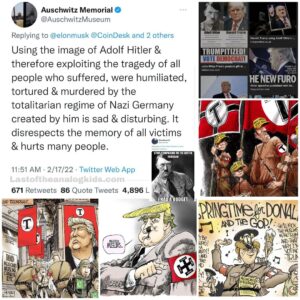 Read more about the article For YEARS the radical left compared 45 to Hitler. Now the auschwitz memorial is
