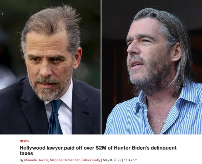 Read more about the article Hollywood lawyer paid off over $2M of Hunter Biden’s delinquent taxes