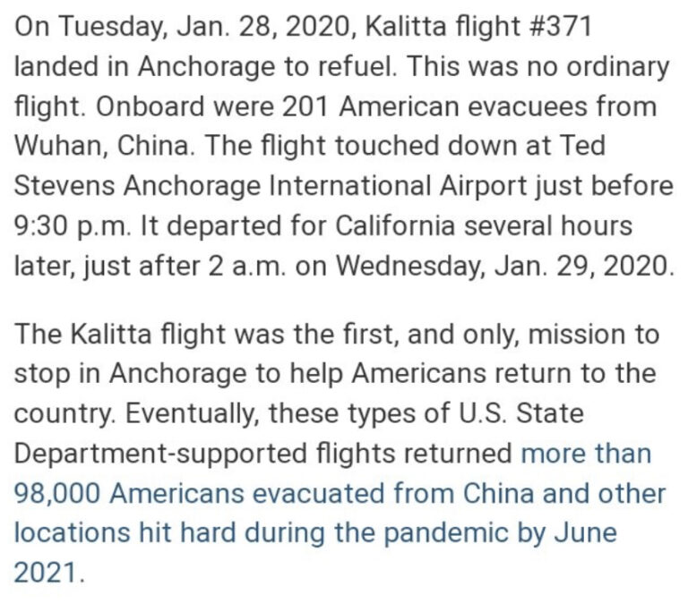 Read more about the article The first Americans evacuated from Wuhan, China after the coronavirus pandemic was declared were 201 in number, January 28, 2020, 102-days after Event 201