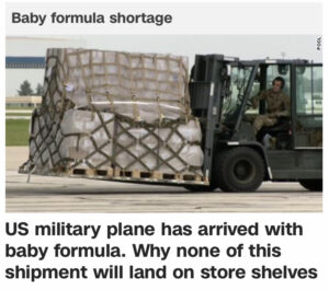 Read more about the article US military plane arrives in Indianapolis from Germany with baby formula, Sunday, May 22, 2022