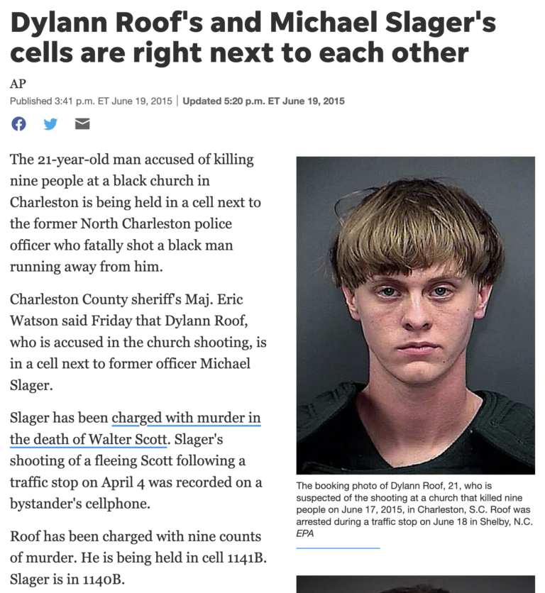 Read more about the article The White Supremacist “74” code, from Michael Slager, to Dylann Roof, to the Christchurch and Buffalo massacres