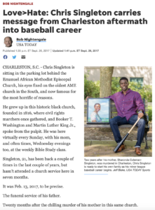 Read more about the article Chris Singleton’s father’s funeral on February 13, 2017, in Mother Emanuel, where his mother was murdered 607-days earlier