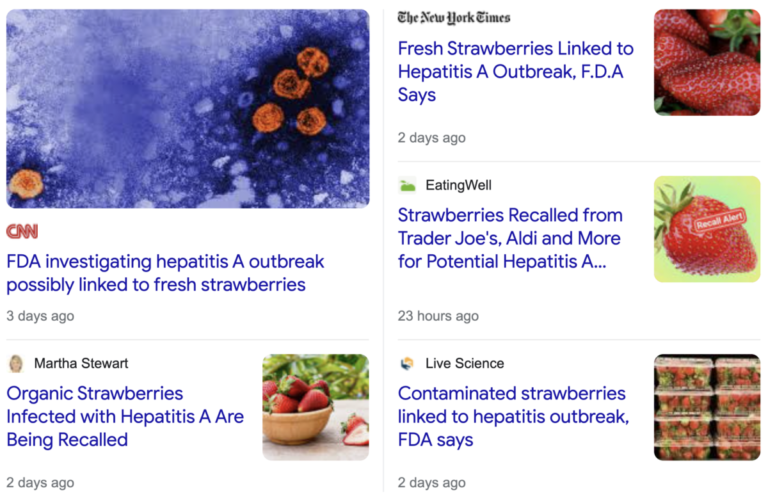 Read more about the article FDA investigating if fresh strawberries are the cause of a ‘Hepatitis A outbreak,’ May 30, 2022 news