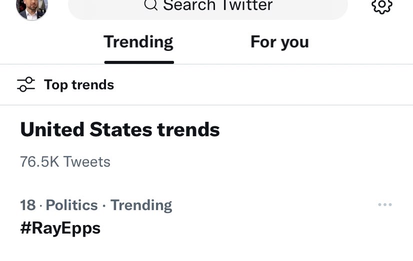 You are currently viewing #RayEpps is trending oh no!!