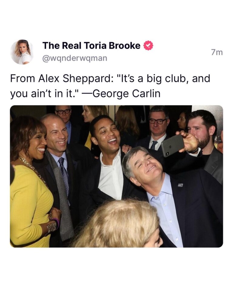Read more about the article From Alex Sheppard: “It’s a big club, and you ain’t in it.” —George Carlin