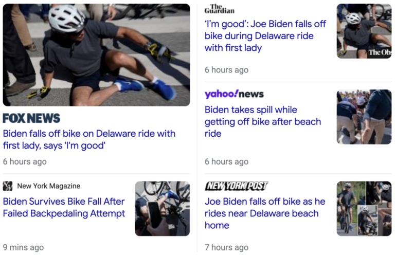 Read more about the article Joe Biden’s bicycle error of Saturday, June 18, 2022