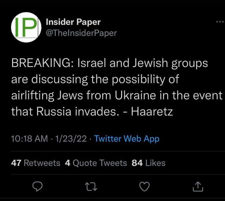 Read more about the article Tell me Israel controls Ukraine without telling me I told y’all this