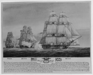 Read more about the article #OTD The first shot of the War of 1812 is fired by USS President during the enga