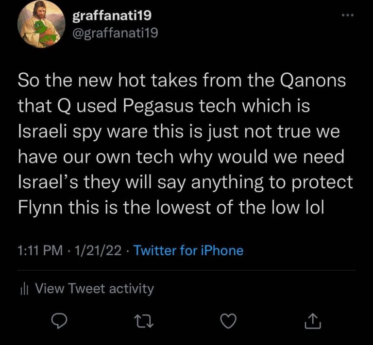 Read more about the article This is how far these qanons are willing to go to say that Israeli spyware is Q