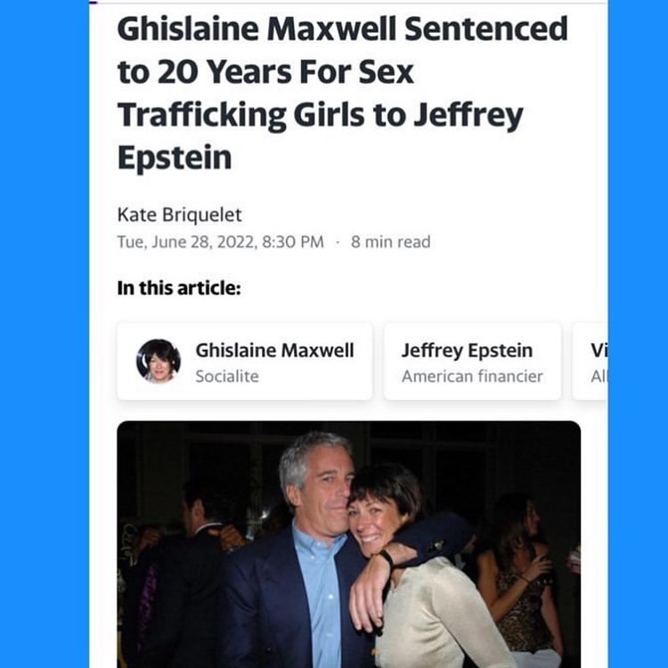 Read more about the article Ghislaine Update. 

U.S. Attorney Damian Williams said: “Today’s sentence holds