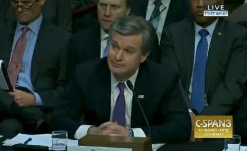 Read more about the article Weird. Dirtbag Chris Wray Takes Short Break from Persecuting Trump Supporters and Raiding Their Homes to Comment on Communist China