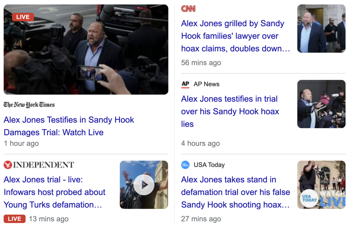 You are currently viewing Alex Jones grilled by Sandy Hook parents over “hoax” claims, September 22, 2022, 223-days after his 48th birthday