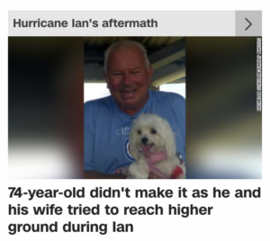 Read more about the article 74-year-old man did not survive Hurricane Ian, CNN news, post storm