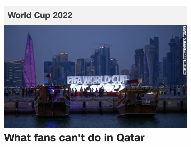 You are currently viewing What you can’t do in Qatar for the 2022 World Cup