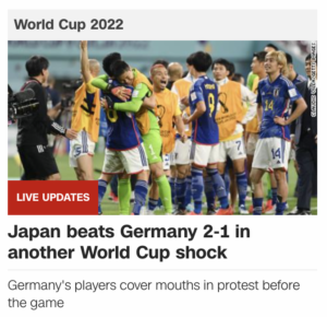 Read more about the article Japan shocks Germany in 2022 World Cup (the team connected to Argentina)