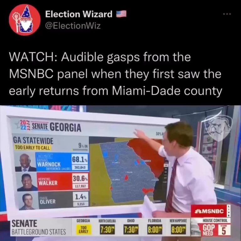 Read more about the article WATCH: Audible gasps from the MSNBC panel when they first saw the early returns from Miami-Dade county