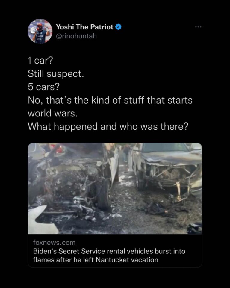 Read more about the article What happened and who was there? foxnews.com Biden’s Secret Service rental vehicles burst into flames after he left Nantucket vacation