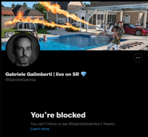 Read more about the article Gabriele Galimba one of the photographers in the Balenciaga fiasco blocked me.