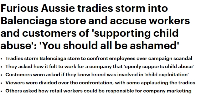 Read more about the article Two Australian men went into #Balenciaga store calling asking the workers and th
