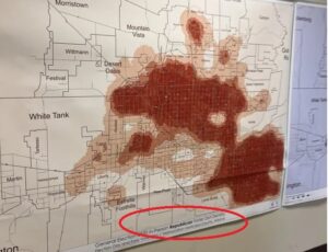 Read more about the article BREAKING: Maricopa County Kept a GOP Heat Map of Expected Voters Hanging on Their Wall