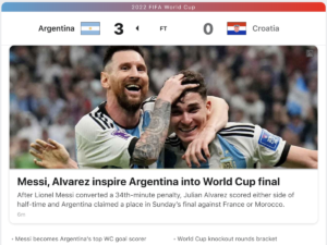 Read more about the article Lionel Messi becomes leading goal scorer for Argentina, December 13, 2022