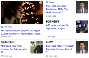 Read more about the article George Stephanopoulos’s producer for ‘This Week,’ Dax Tejera, drops dead at 37, just before Christmas, December 23, 2022