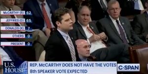 Read more about the article BOOM! Matt Gaetz Votes for DONALD JOHN TRUMP for Speaker at the House