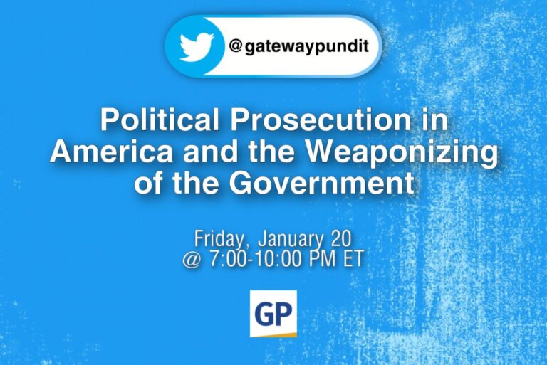 Read more about the article MUST SEE VIDEO from Gateway Pundit Twitter Space Friday, Jan. 20th From 7-10 pm Eastern with Liz Harrington, Kari Lake, Brandon Straka, David Clements, and Several J6 Political Prisoners