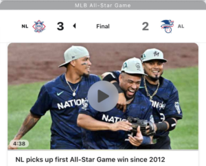 Read more about the article National League wins first MLB All-Star Game in 11 years on the 11th of July, 2023
