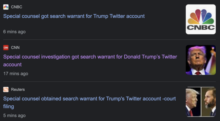 Read more about the article Special counsel got search warrant for Trump Twitter account, August 9, 2023 news (the latest 144)