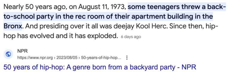 Read more about the article Hip-Hop’s birth on August 11, 1973 + DJ Kool Herc