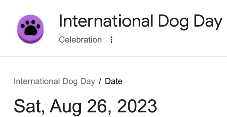 Read more about the article August 26, International Dog Day
