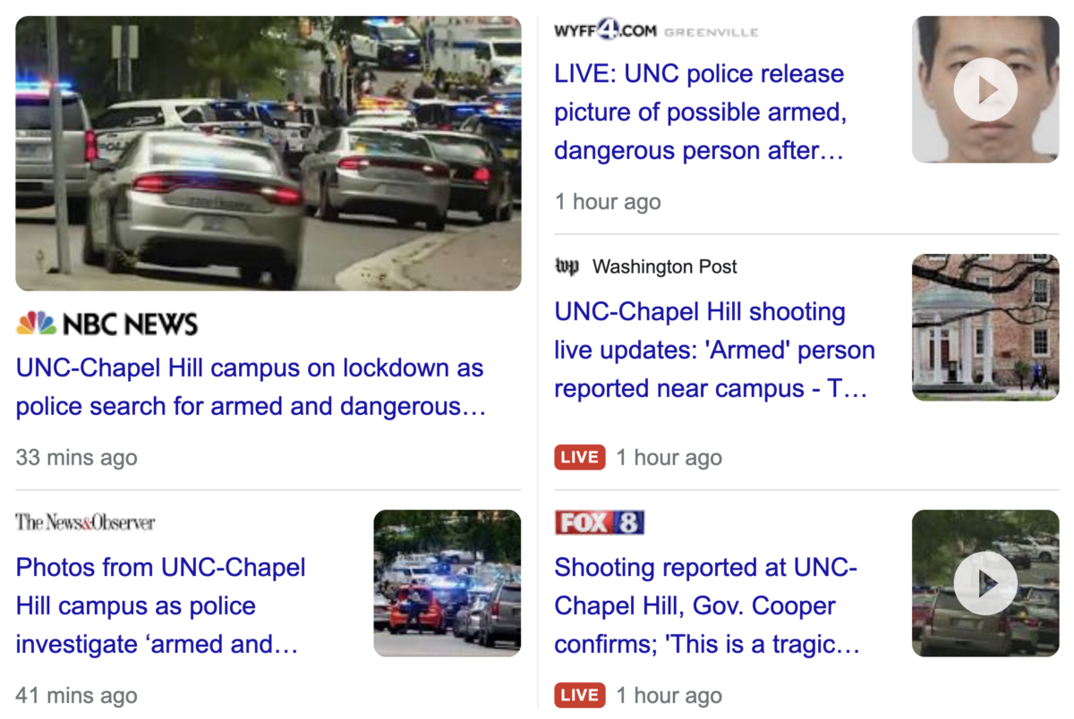 You are currently viewing Police respond to University of North Carolina active shooter alert, Monday, August 28, 2023